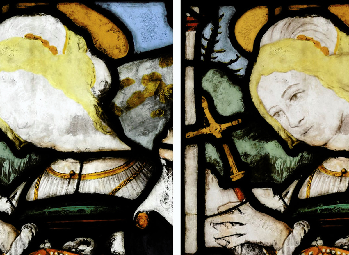Detail cold painting Lichfield Cathedral