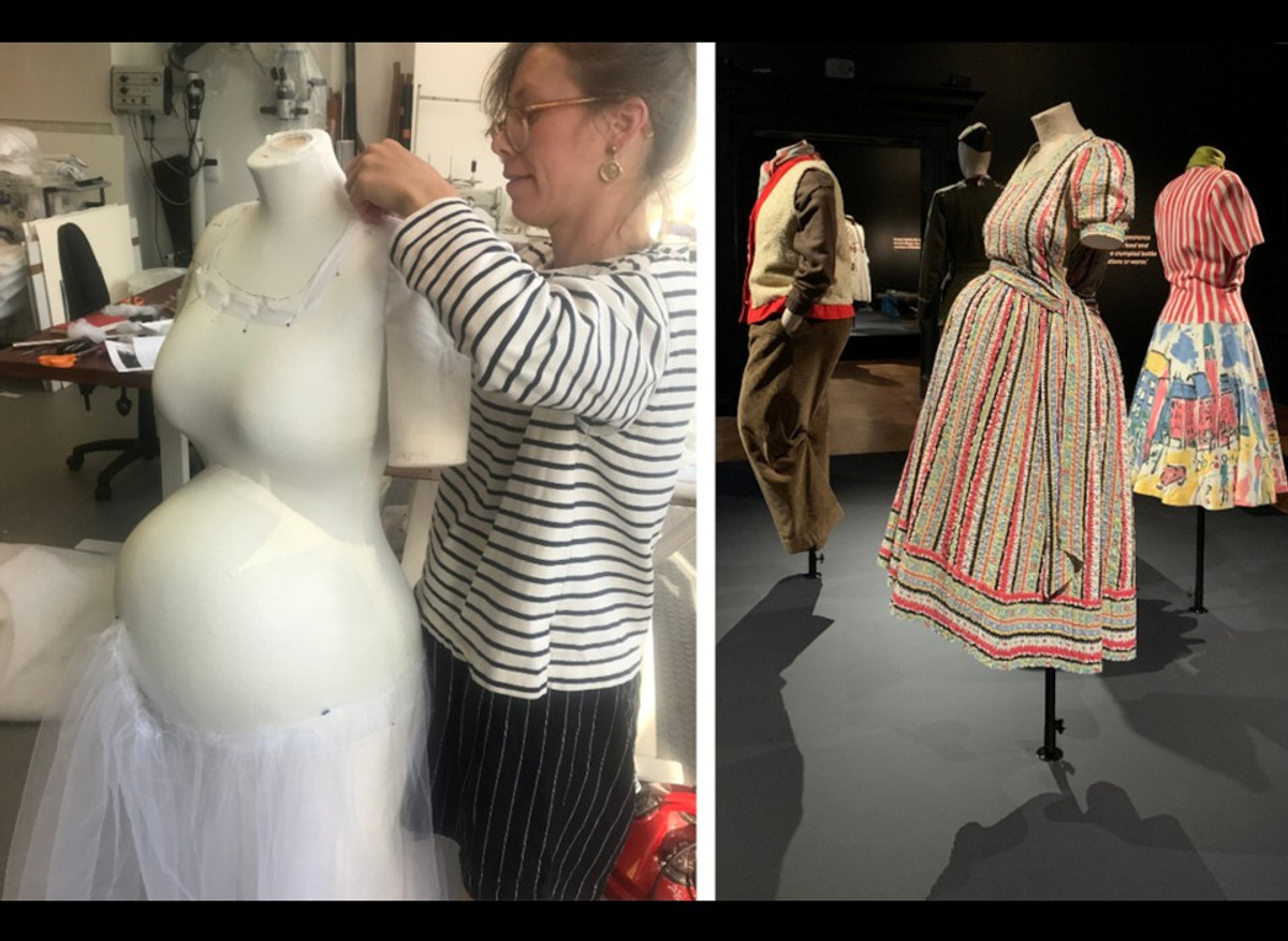 Costume mounting for Lee Miller: Dressed exhibition at Brighton Museum