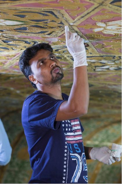 Durbar Hall Restoration of Papier Mache Ceiling 1.JPG