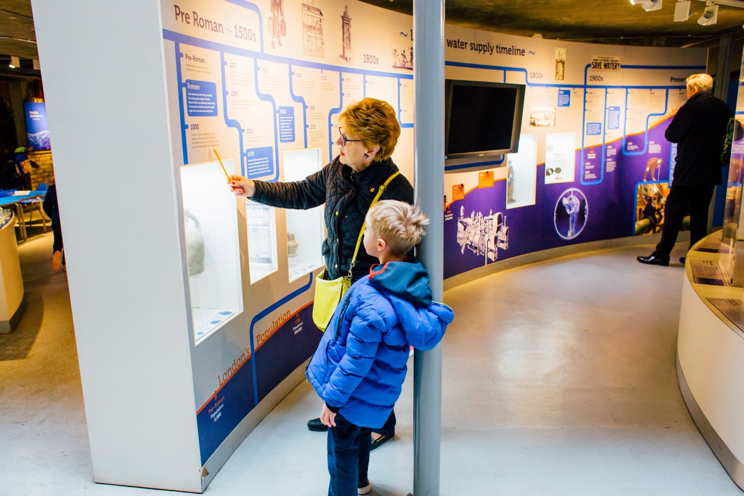 Visitors learn about London’s water supply timeline in the Waterworks Gallery CREDIT LMWS1.jpg