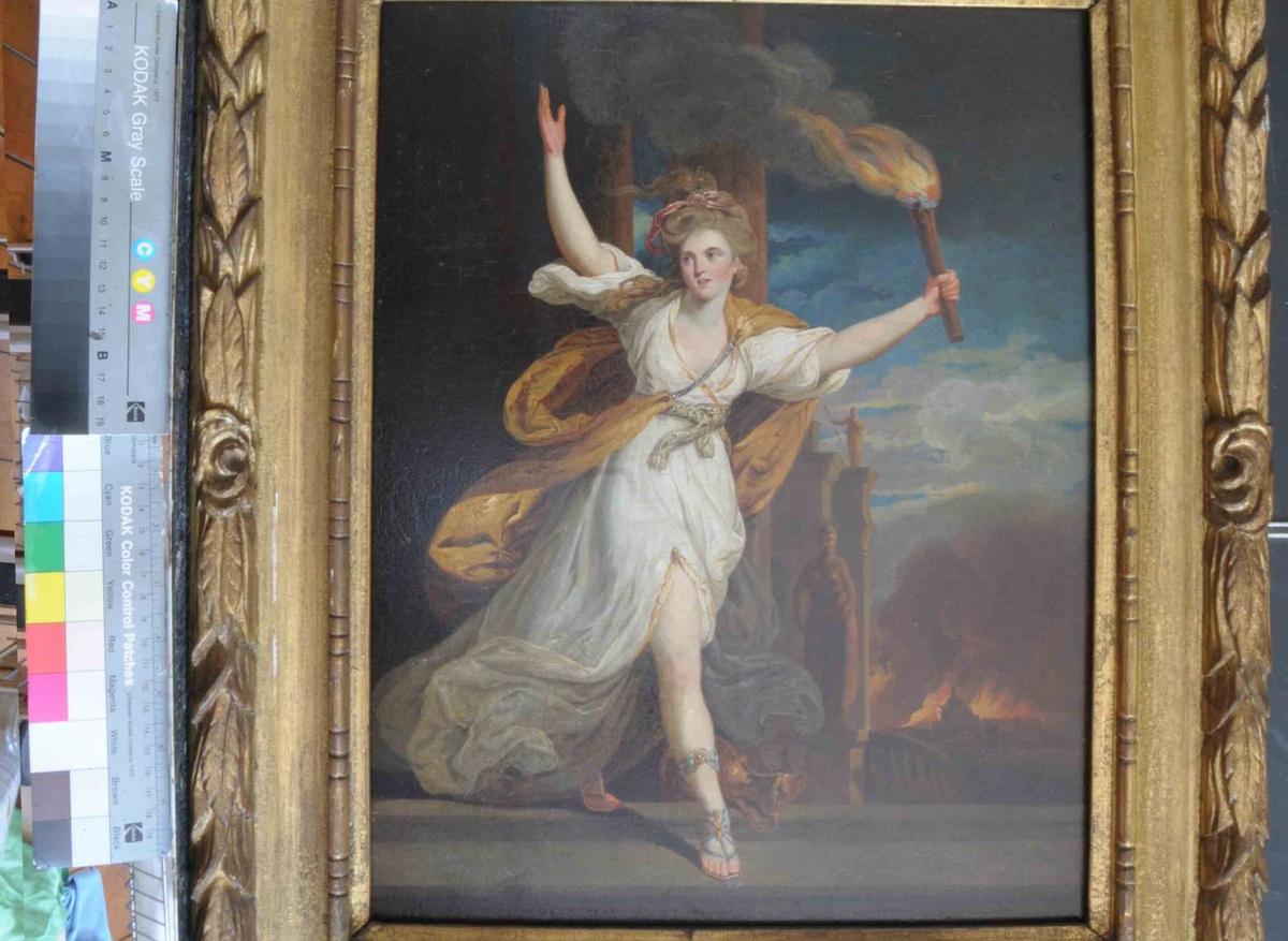 Conservation of a copy of Joshua Reynolds “Thaia”, oil on panel