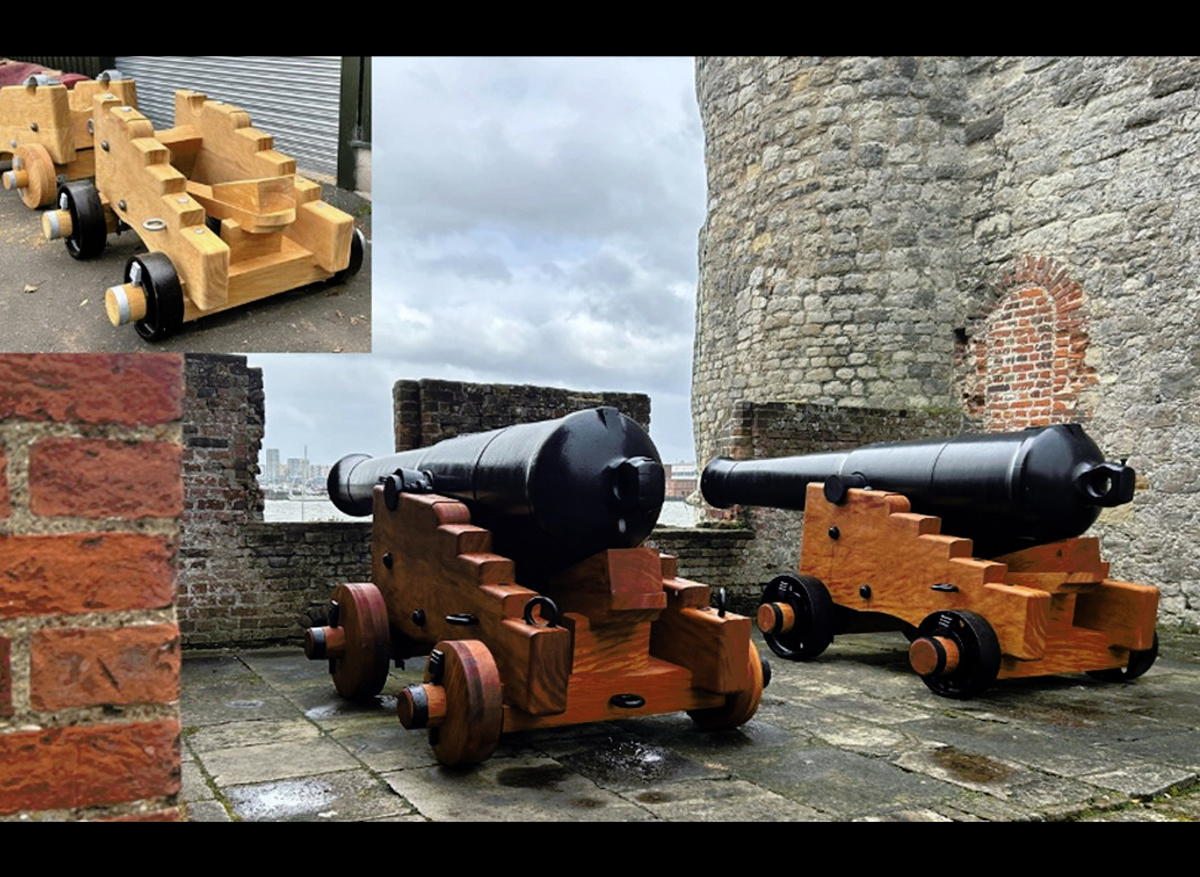 32-pdr gun carriages, Upnor Castle, Kent (English Heritage) 