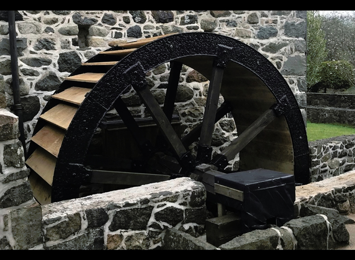 Overshot waterwheel, Felin Rhyd-hir, North Wales