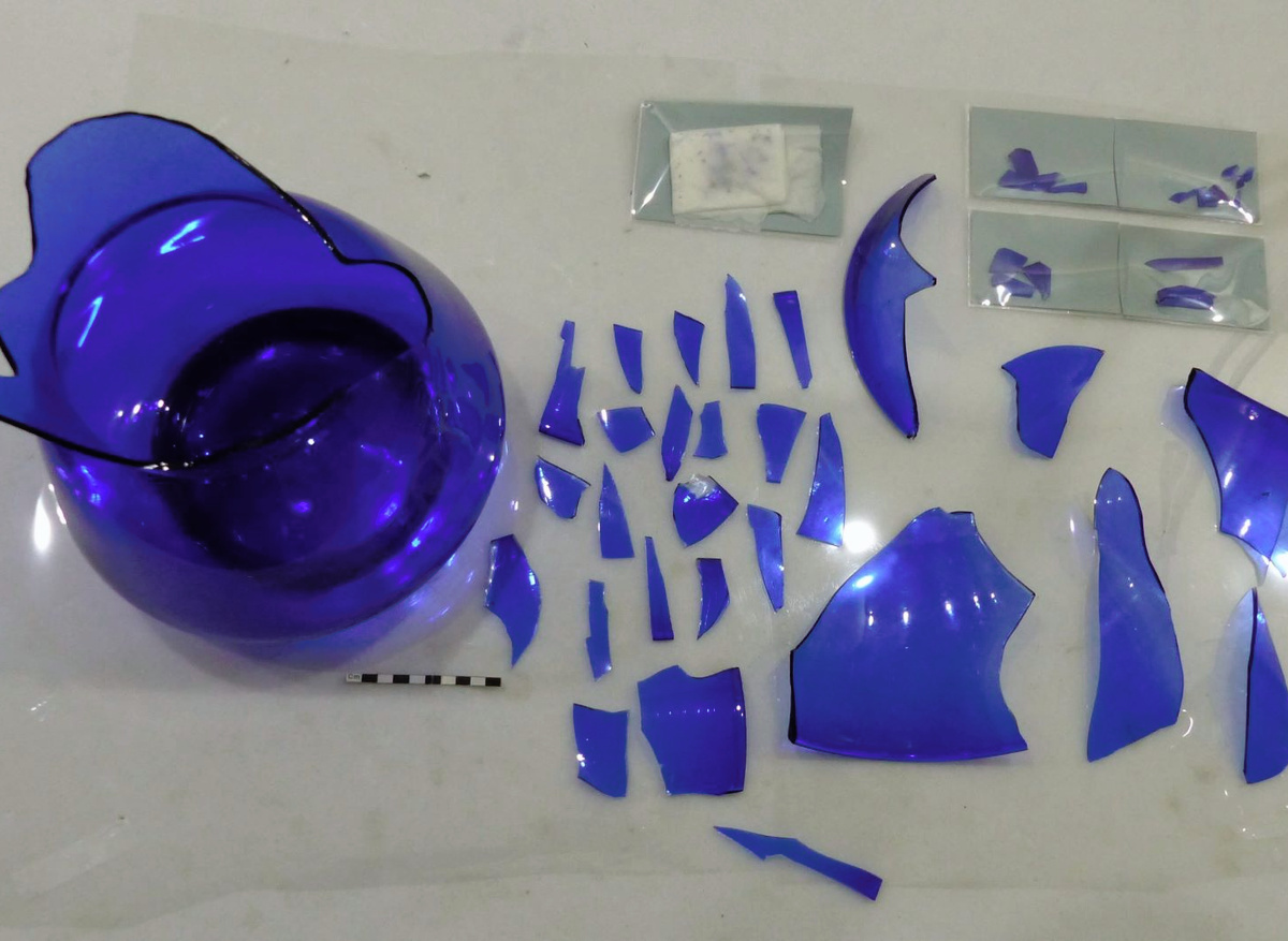 Bristol Blue Vase – impact damage assessment