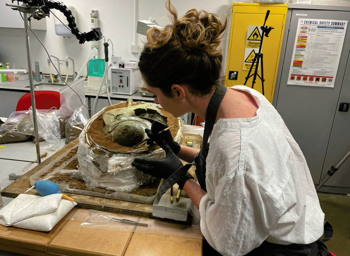 Indiana micro-excavating the Carnyx