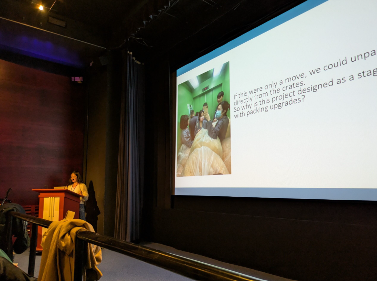 Fig.7 Yu-Hsin Chang presenting on the scale of the project she faced.png