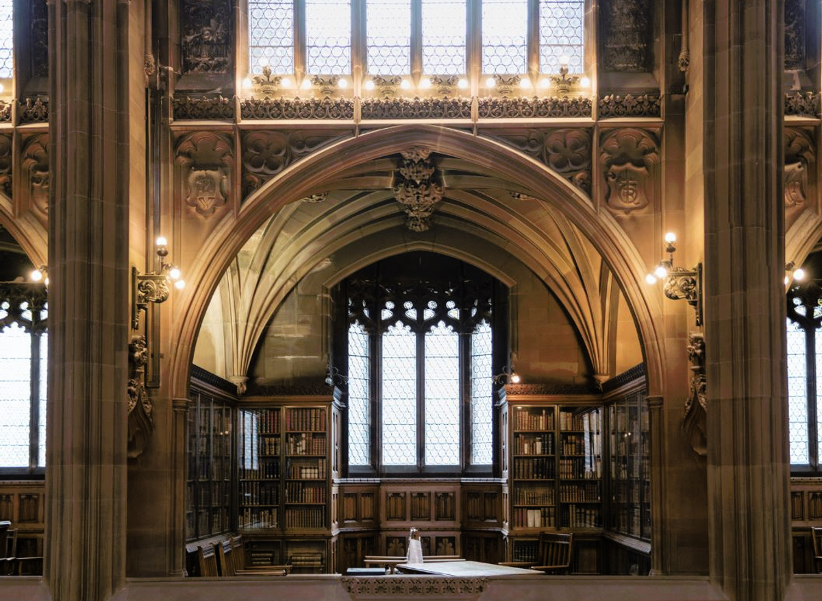 John Rylands Library Reading Room view of apse end