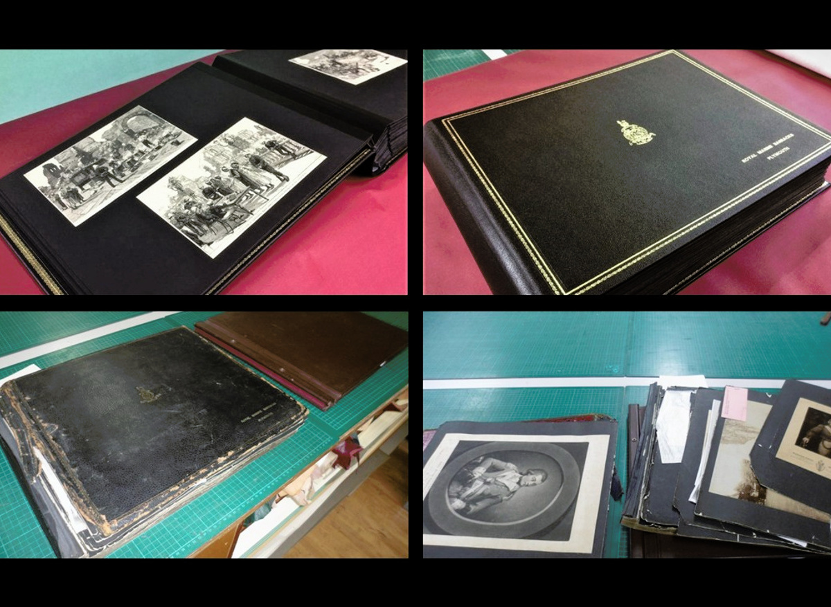 Restoration and re-binding of two photograph albums