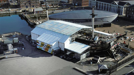 Aerial photograph of HMS Victory's Victory Live experience. 3 Credit NMRN 1.jpg