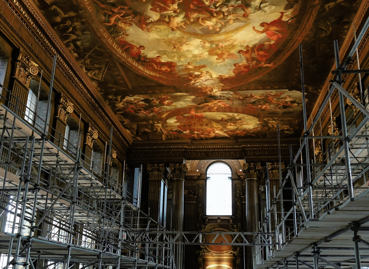 Old Royal Naval College, Greenwich: conservation of the 18th-century scheme of wall paintings by Sir James Thornhill in the Painted Hall