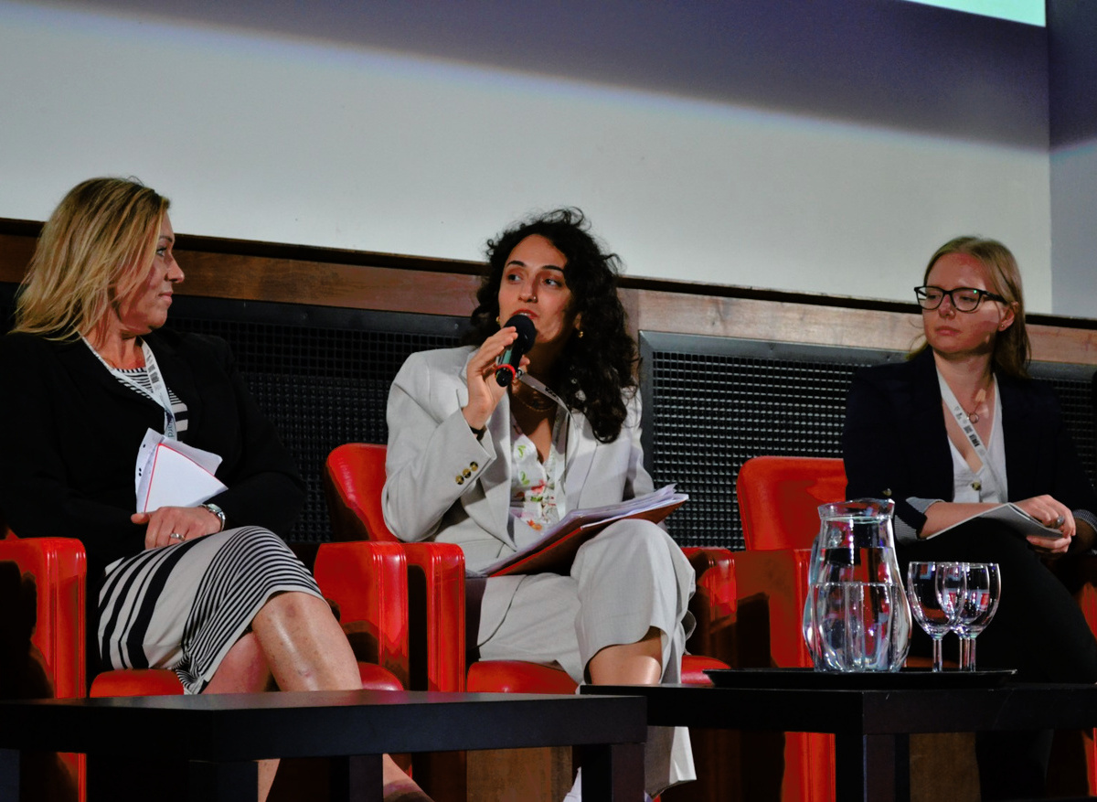 Emma Callaghan participating in a panel discussion at Icon24