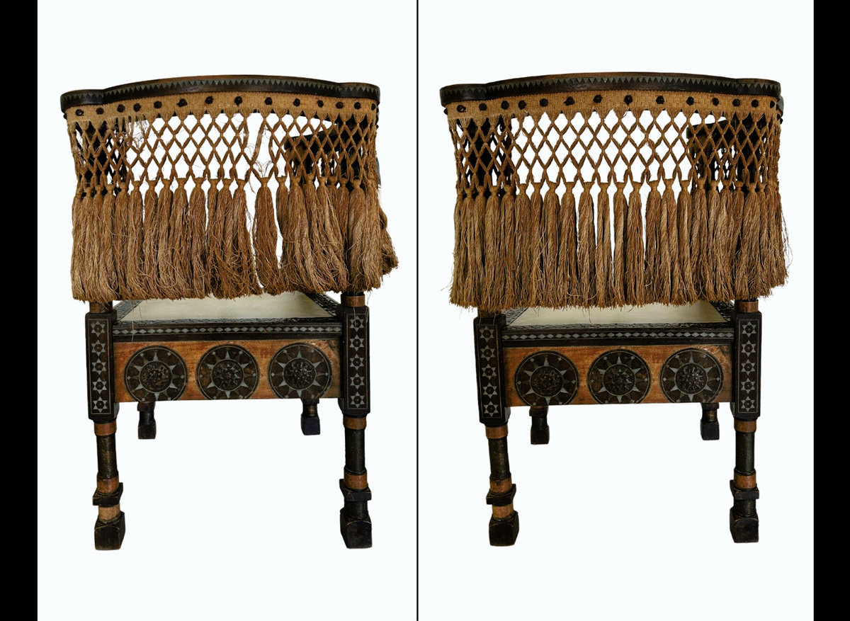 Carlo Bugatti Chair Before and After Treatment