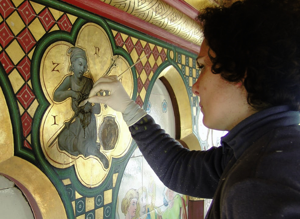 Conservation of the historic interiors by William Burges in Cardiff Castle