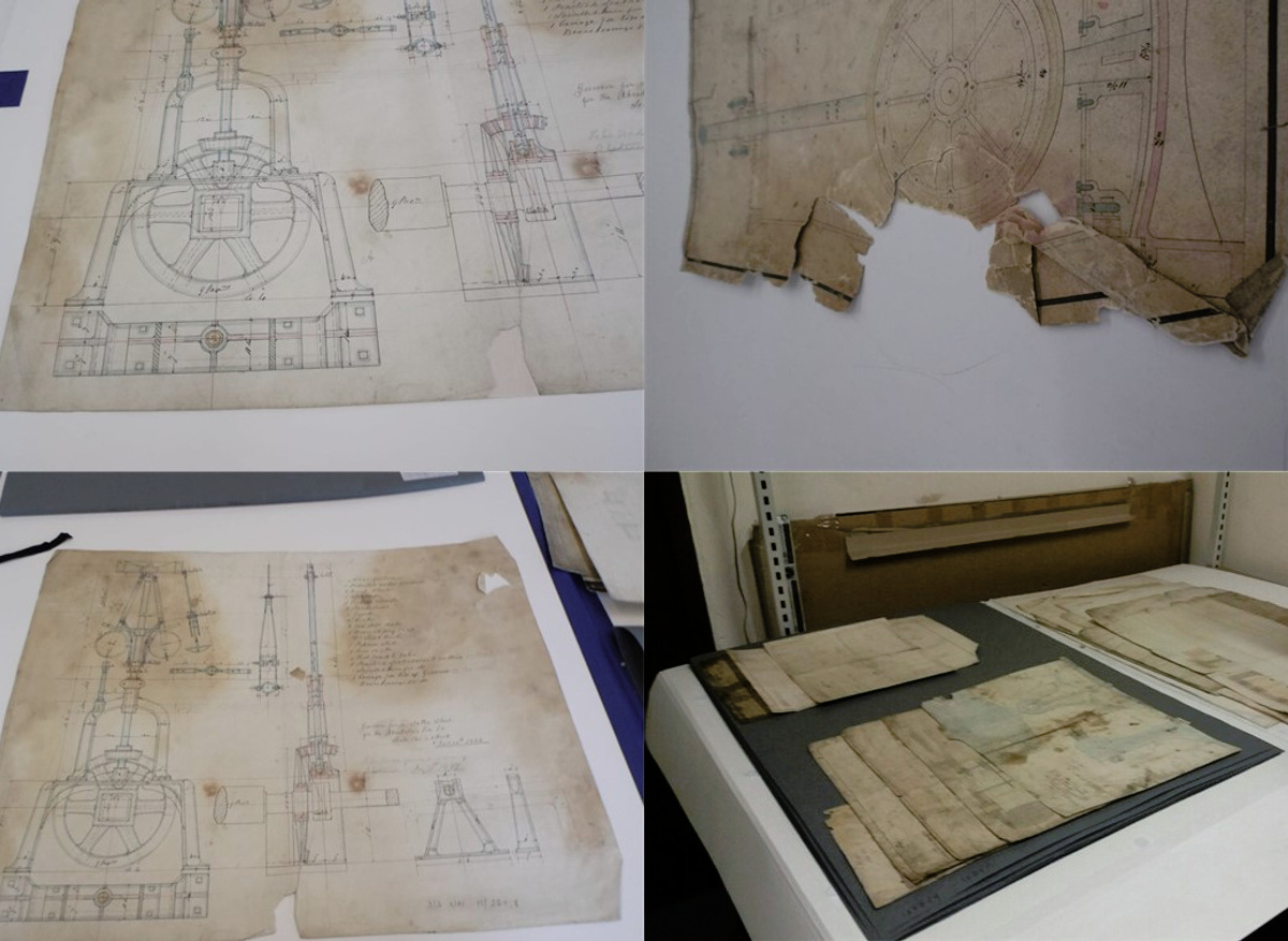 Neath Abbey Ironworks Plans WGAS. Cynlluniau Neath Abby Ironworks GAGM.