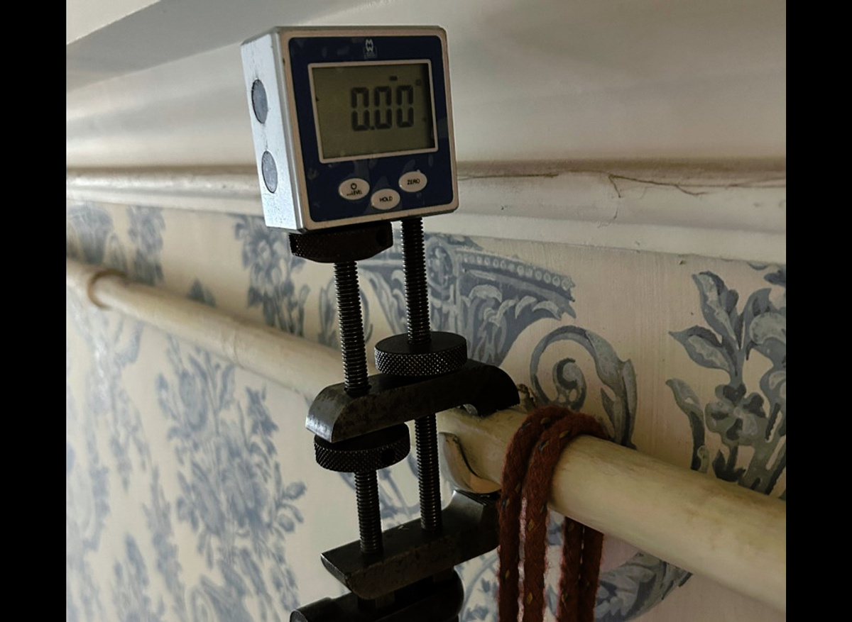 Load testing picture rails, Petworth House, West Sussex (National Trust)
