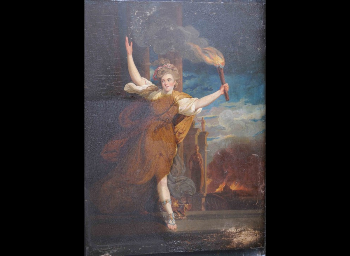 Conservation of a copy of Joshua Reynolds “Thaia”, oil on panel