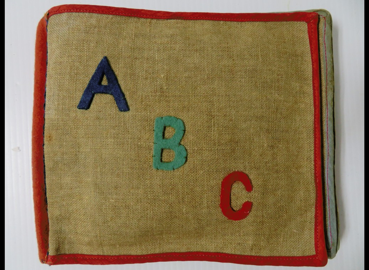 A treasured ABC’s picture book made in 1948 during rationing from an assortment of materials