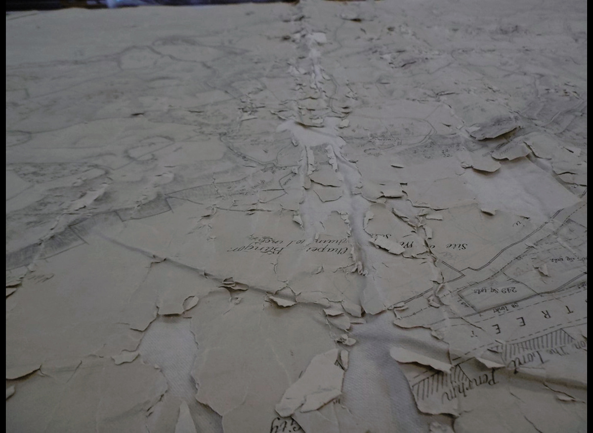 Penrhyn Estate Collection, Map, Brifysgol Bangor. / Casgliad Ystâd Penrhyn, Map, Bangor University. Before Conservation: