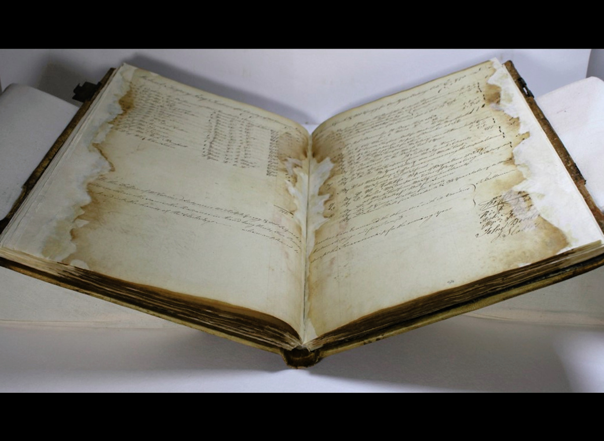 Accounts of the Latymer Charity 1727-1804 Paper Repair of the Textblock