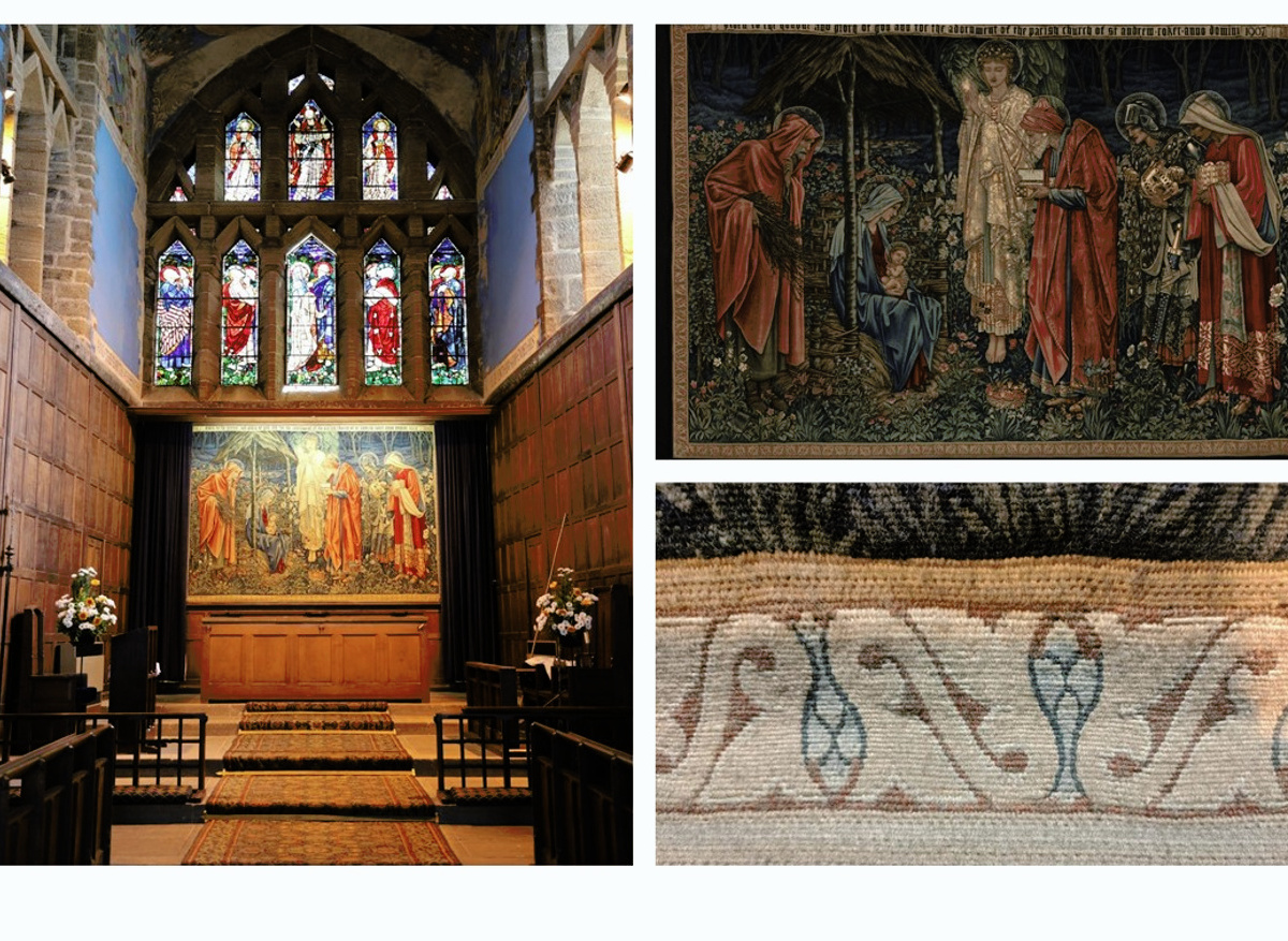 Edward Burne Jones ‘Adoration of the Magi’ Tapestry St Andrews Church in Roker in Sunderland
