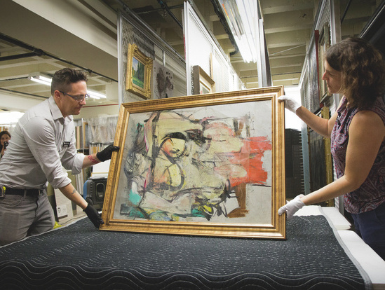Stolen and Damaged Willem de Kooning Painting Goes on View after Extensive Conservation 