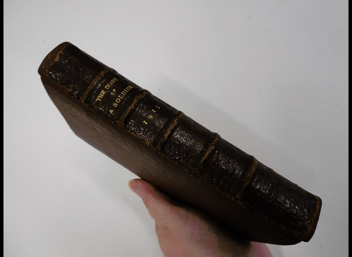The Royal Welch Fusiliers Museum, Keating Diary Volume 1 / Amgueddfa’r Ffiwsilwyr Brenhinol Cymreig, Dyddiadur Keating Cyfrol 1.  After Conservation: