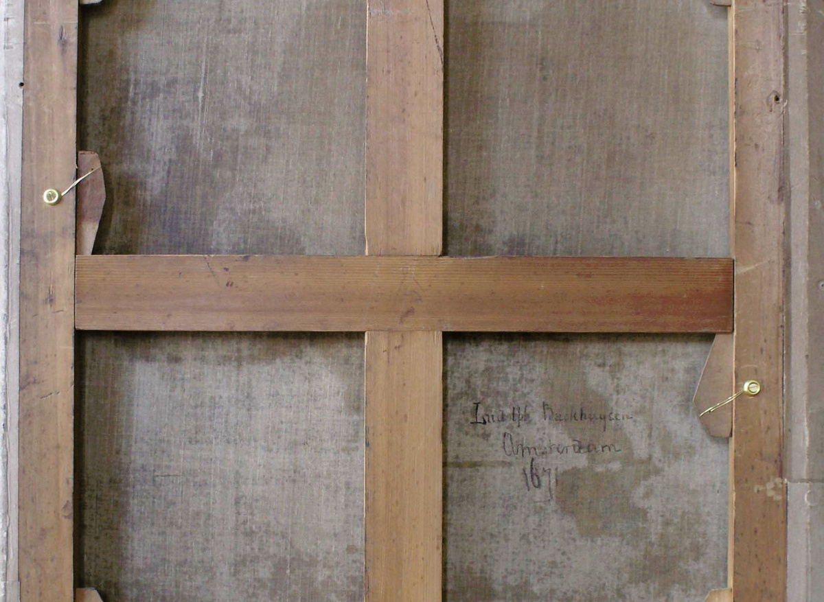 Follower of Ludolph Bakhuizen, reverse after treatment