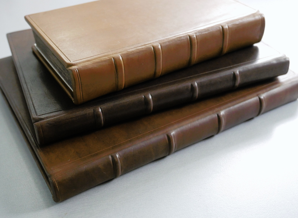 Full leather bindings for volumes from Middle Temple library