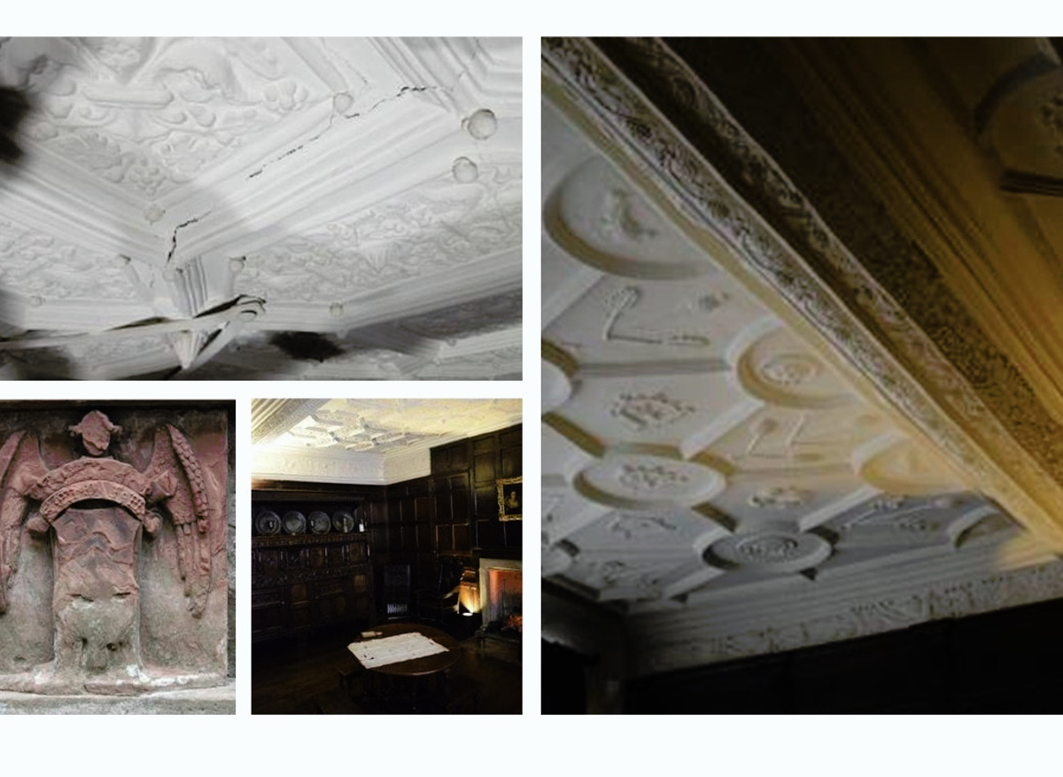 East Riddlesden Hall decorative plasterwork