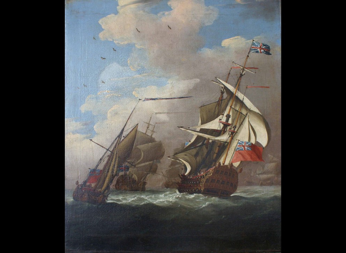 Follower of Ludolph Bakhuizen, front after treatment