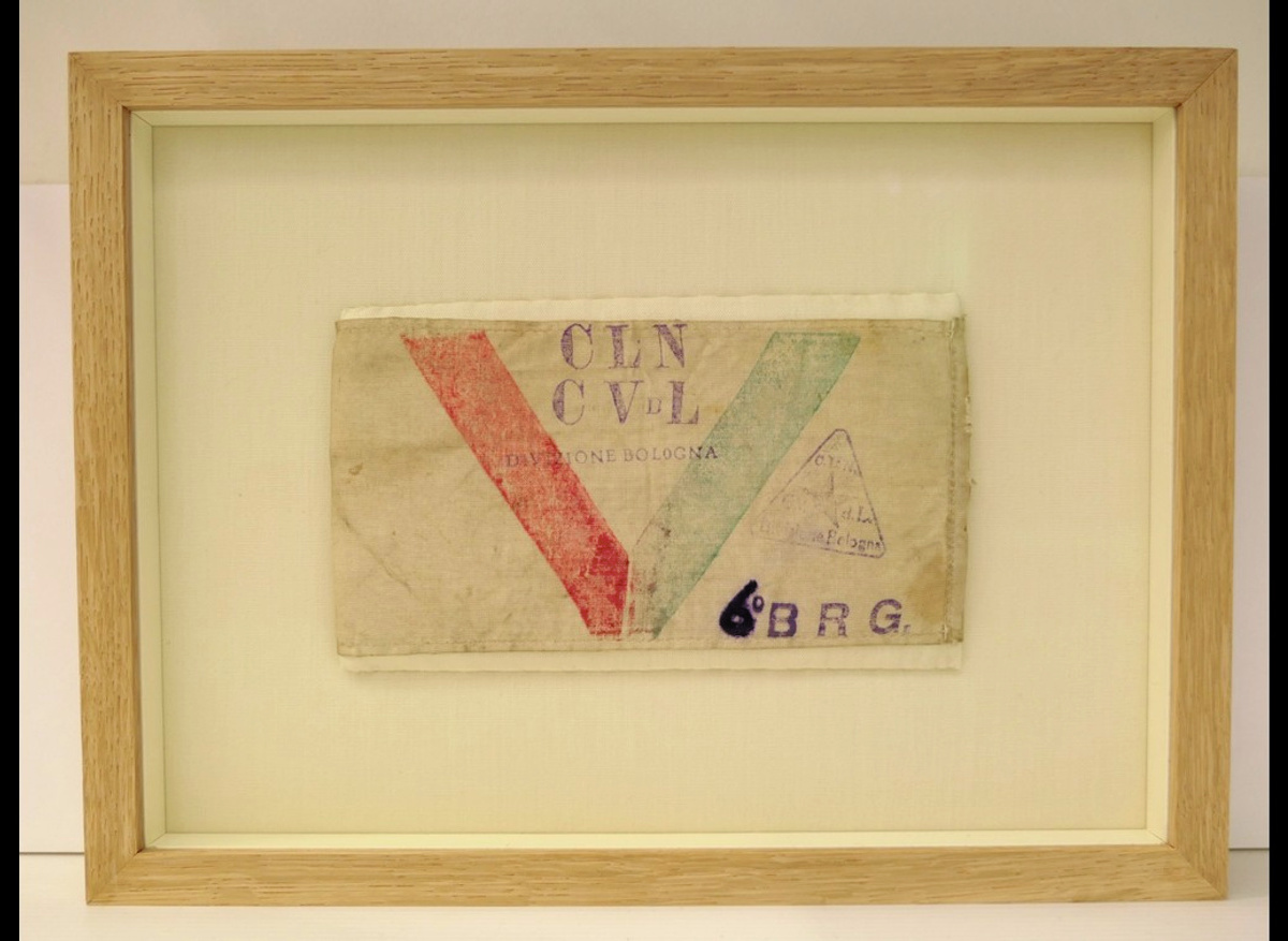 A WWII Armband worn by a soldier after the liberation of Bologna in Italy in 1945