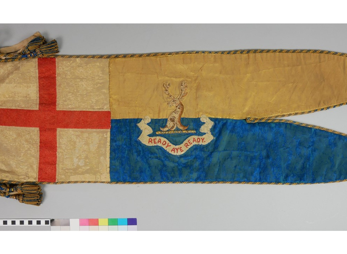 Scott’s 1901-04 Antarctic Expedition sledge flag, front after conservation
