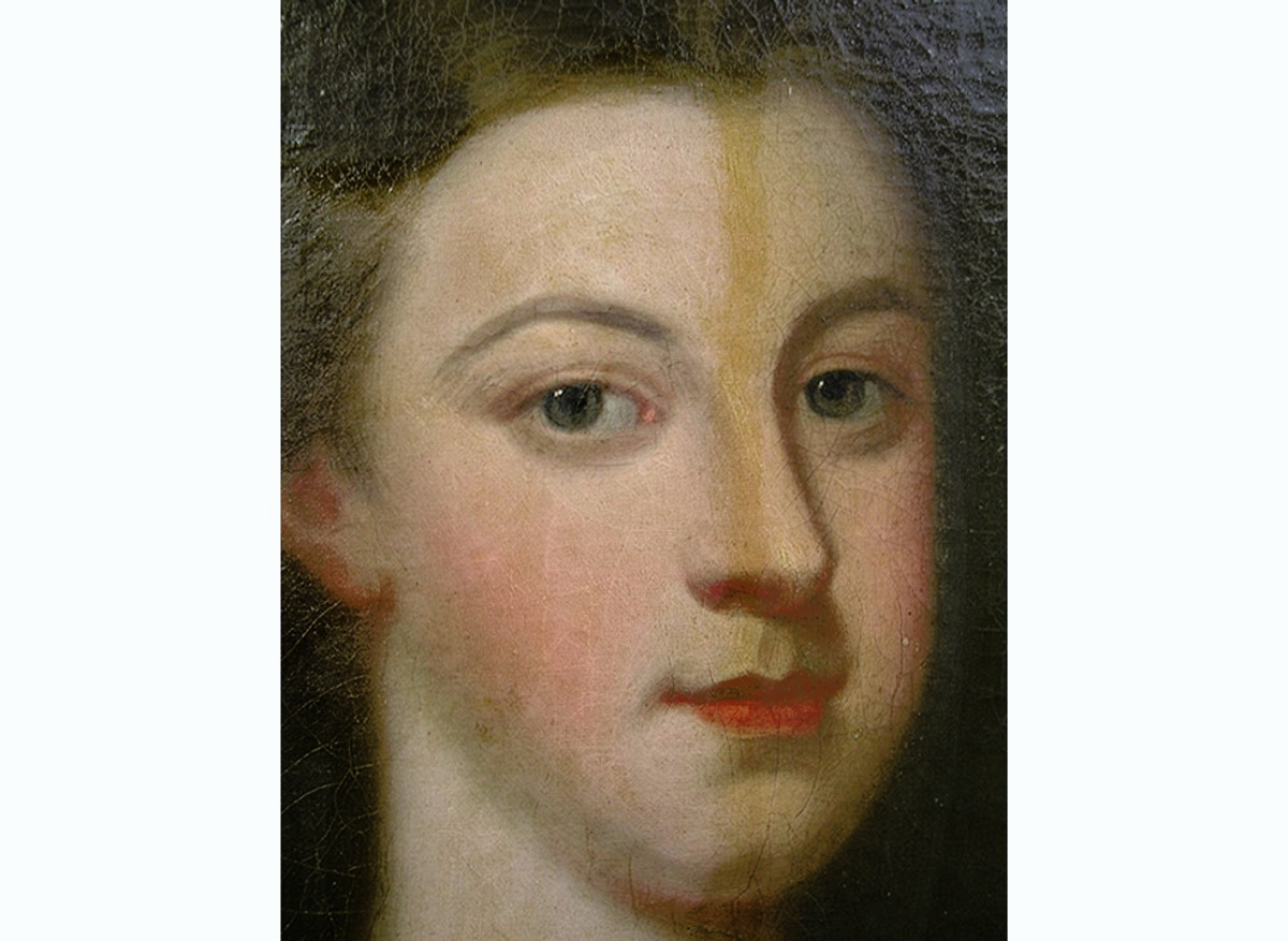 Detail during cleaning.