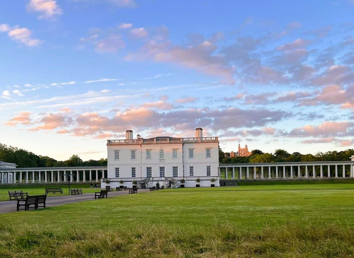 Arriving at dusk at Queens House, Royal Museum Greenwich ready for a night shoot.
