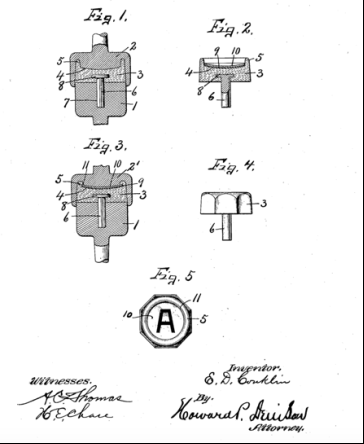 Comptometer- Diagram of the finger key on patent .png