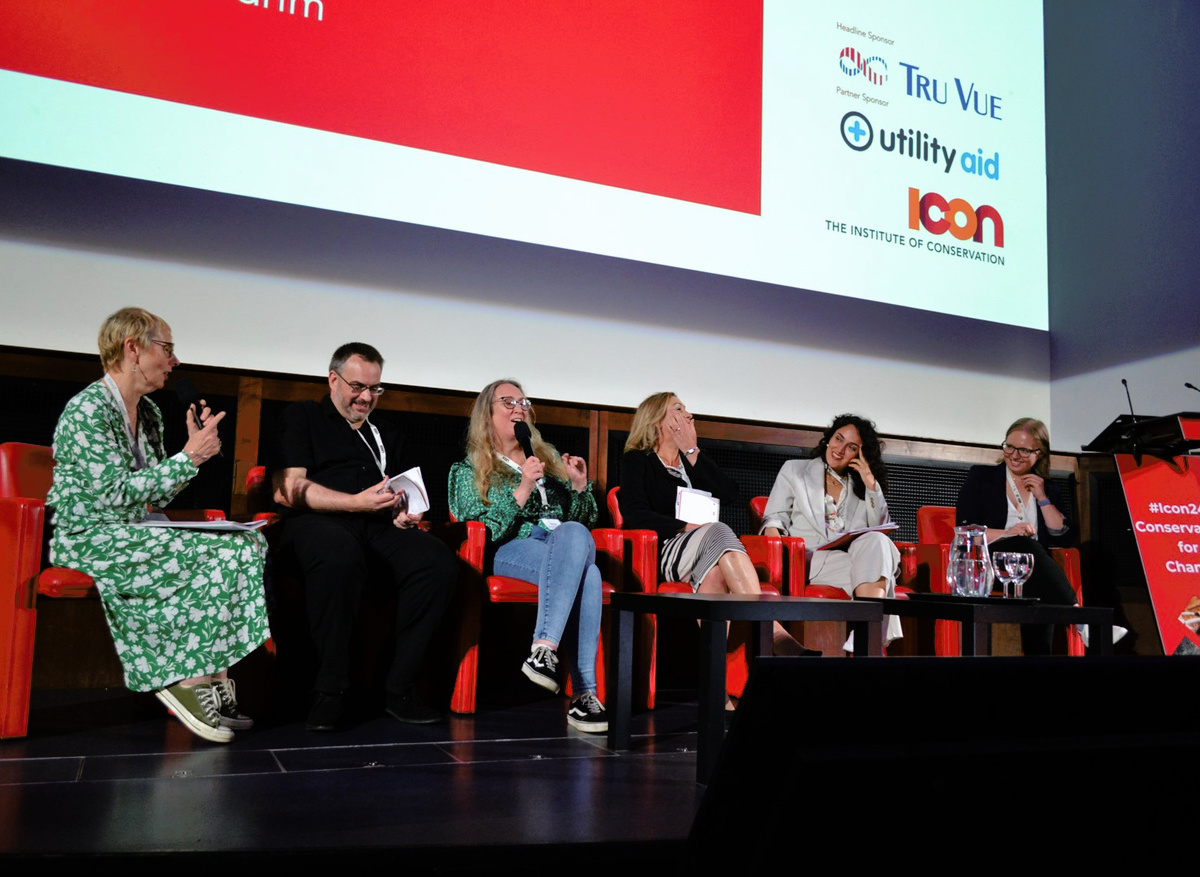 Emma Callaghan participating in a panel discussion at Icon24
