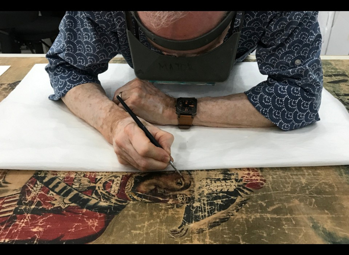 Conservation of linen transparencies for the Georgian Illuminations exhibition, Sir John Soane Museum, London