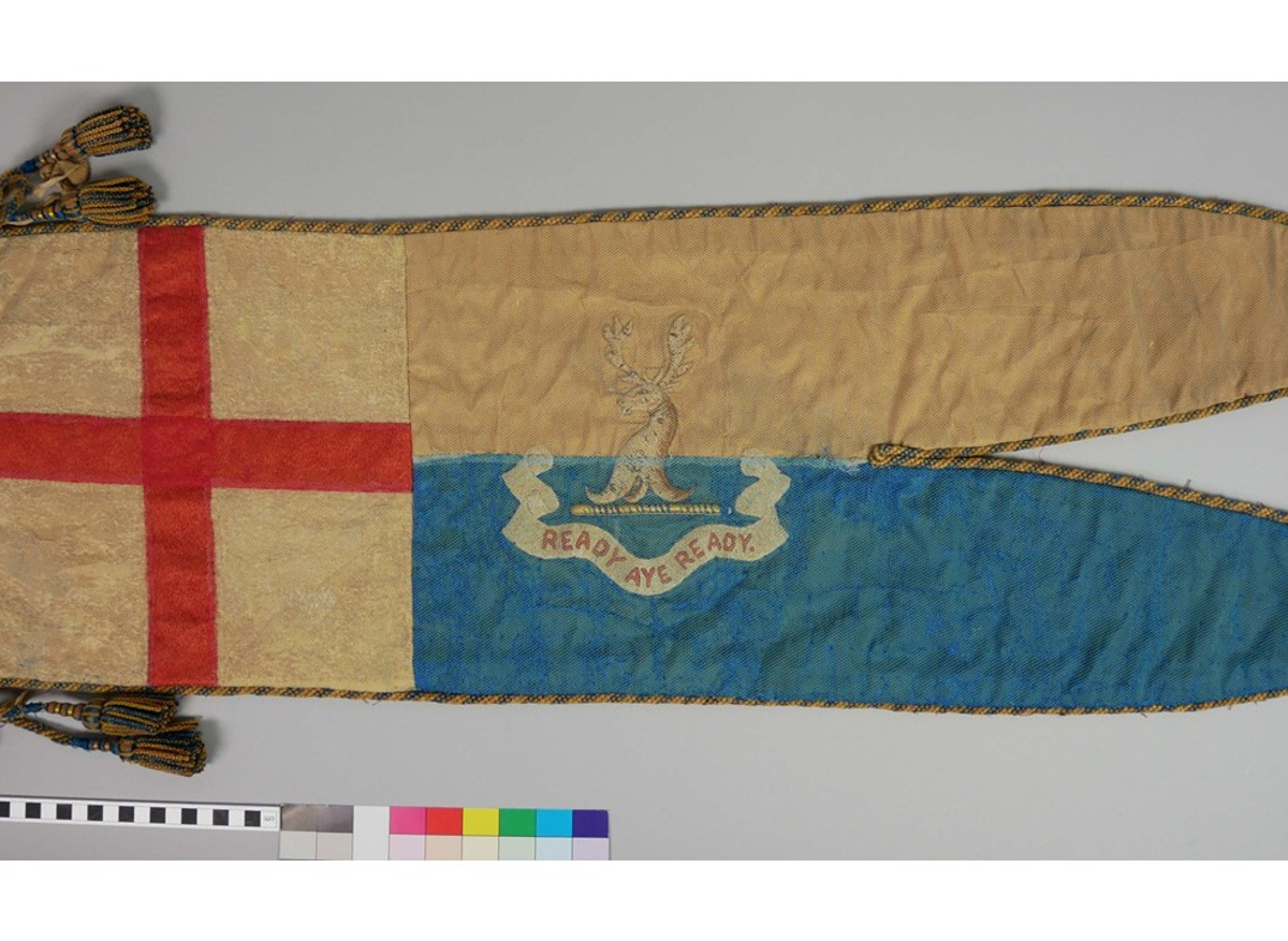 Scott’s 1901-04 Antarctic Expedition sledge flag, front before conservation