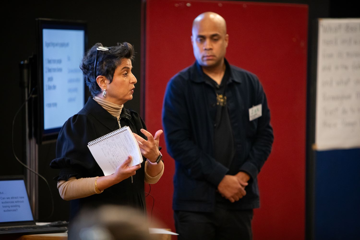 Convo_Sara with Zak Mensah, her Co-CEO at Birmingham Museums Trust, at a Citizen's Jury meeting2.jpg