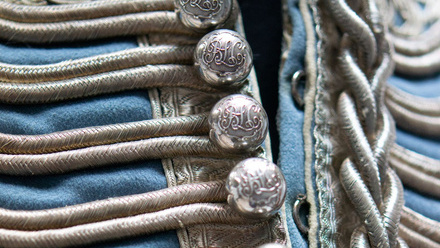 For banner Short-frogged jacket worn by Captain John Grant Malcolmson, VC, 3 Bombay Light Cavalry, 1860.jpg
