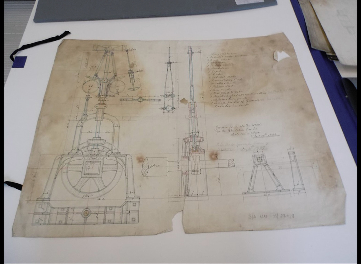 Neath Abbey Ironworks Plans WGAS. / Cynlluniau Neath Abby Ironworks GAGM. Before Conservation: