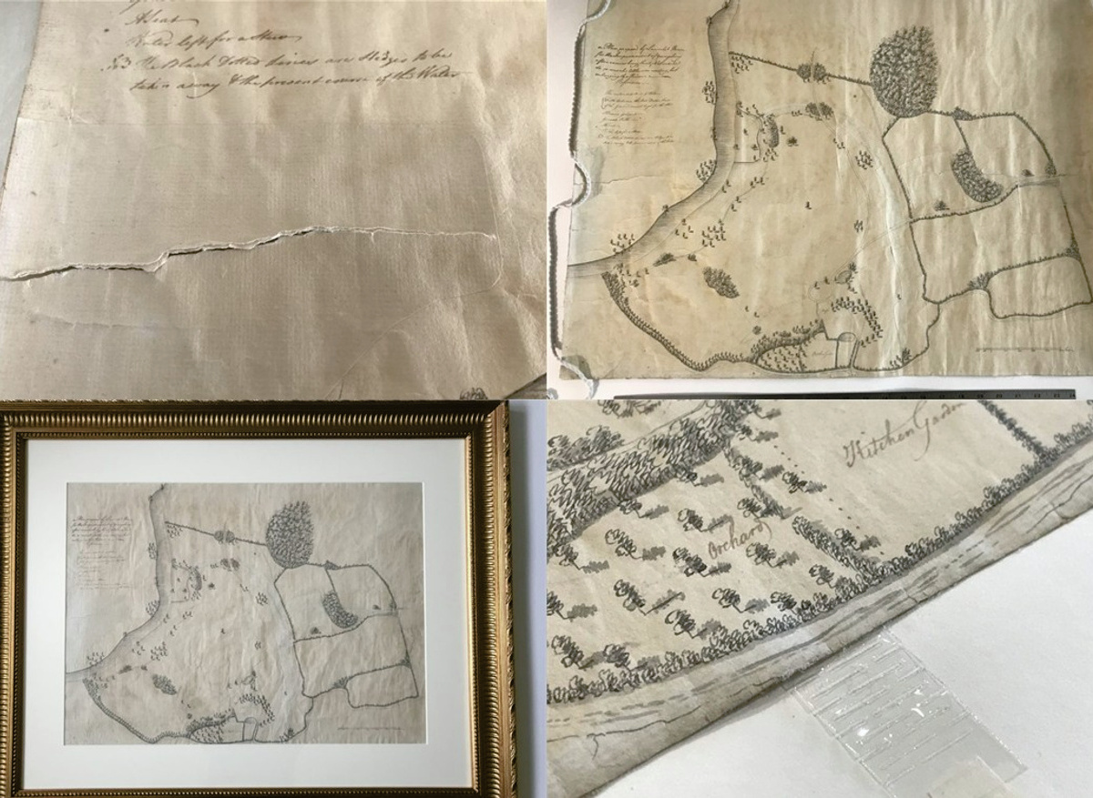 Lancelot ‘Capability’ Brown, original working plan for the client’s existing Brown landscape. Private client