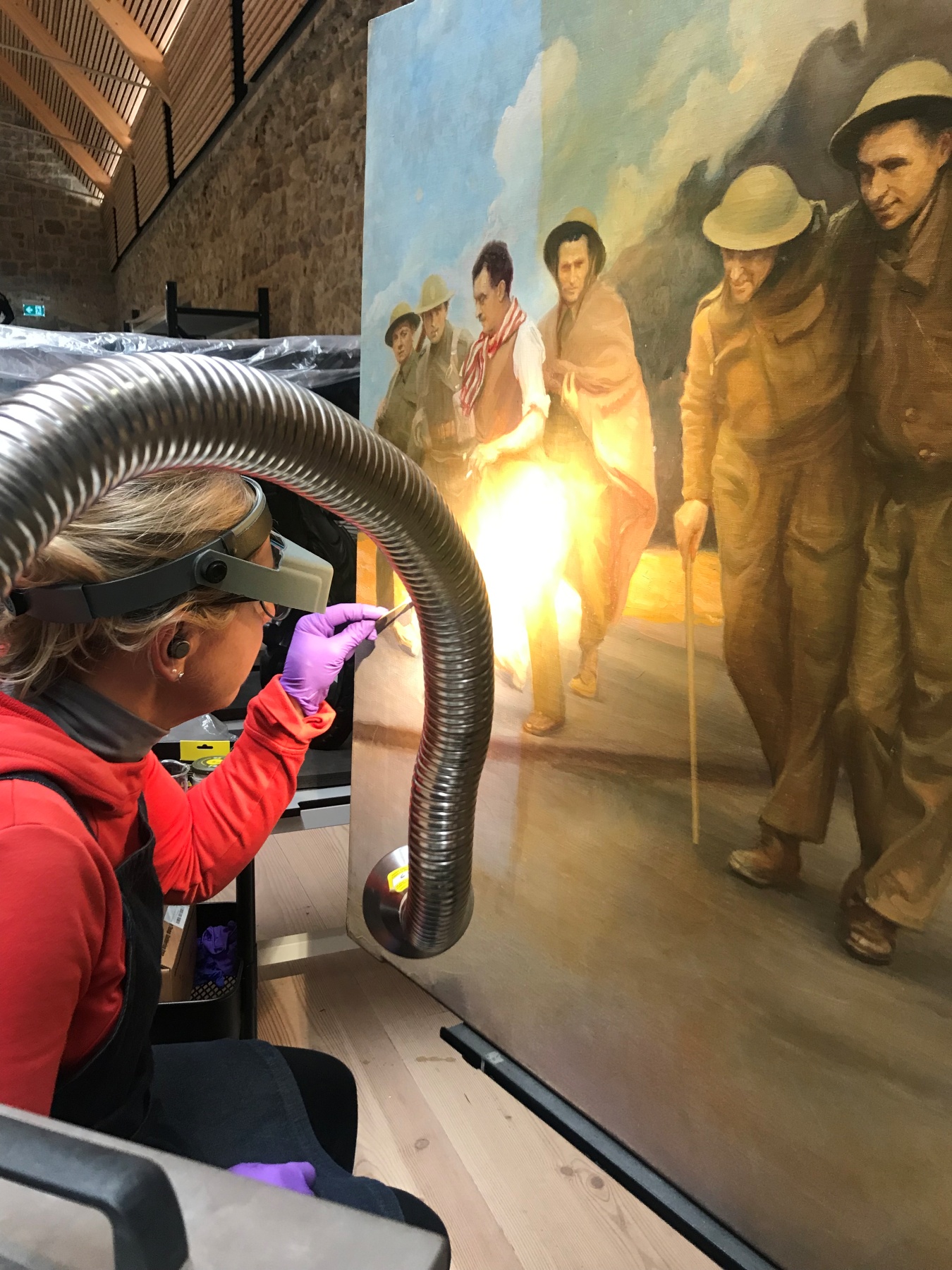 Sophie Reddington cleaning the painting, 1, credit National Trust-Emma Schmuecker.jpeg