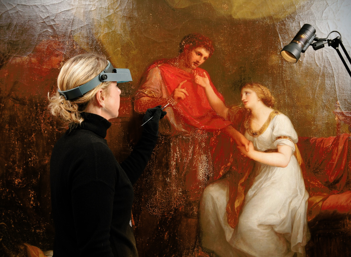 During retouching, image for the exhibition