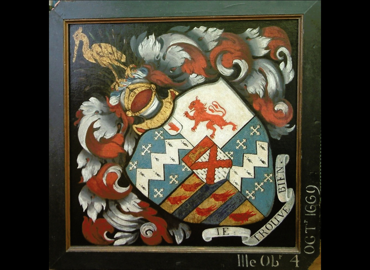 Ten hatchments in Kedington Church , Suffolk, were cleaned, conserved and restored