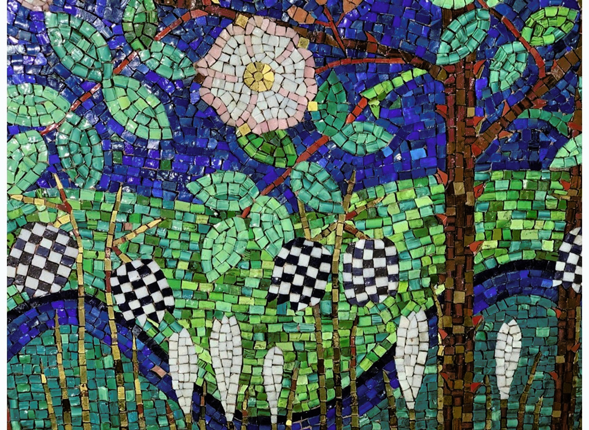 Arts & Crafts mosaic, church of the Wisdom of God, Surrey