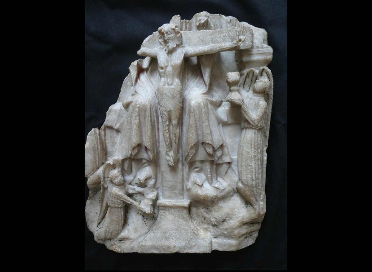 Nottingham alabaster with fragments of polychrome