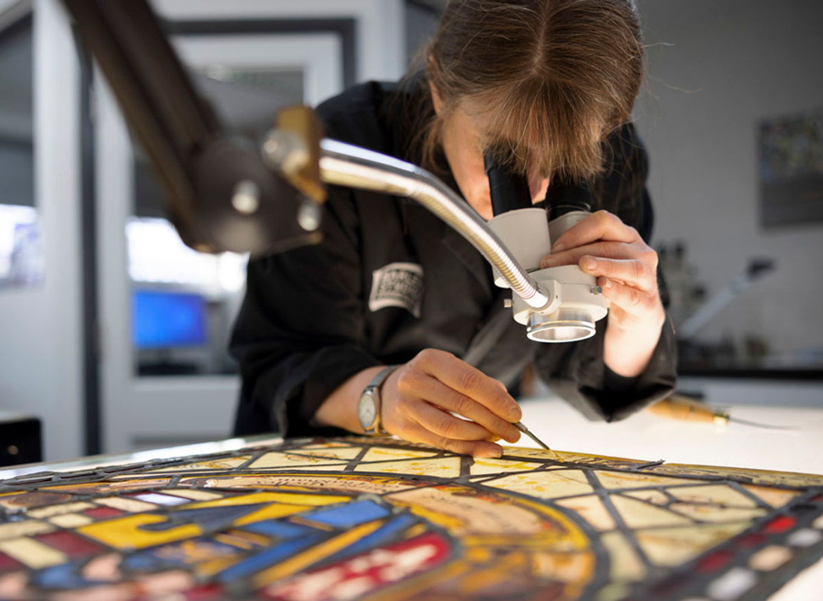 Stained Glass Conservation at Barley Studios