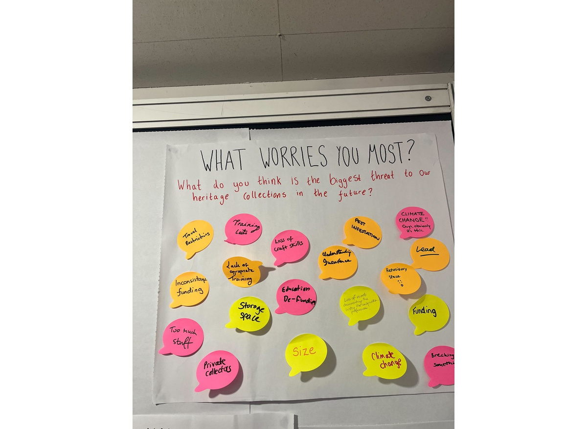 Delegates added their perspectives on the future of heritage conservation and collections care