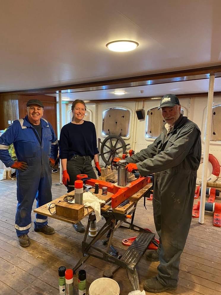 Working with volunteers on the restoration of the Maid of the Loch Image 8.jpg